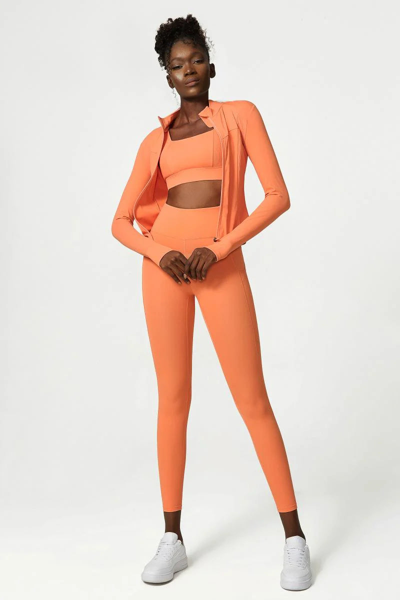 Nude Zipper Yoga Jacket