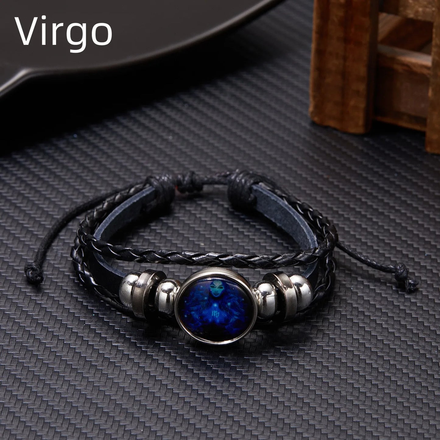 12 Constellation Zodiac Sign Charm Luminous Bracelets Men Women Vintage Multilayer Wrap Leather Bracelet & Bangle Birthday Gift