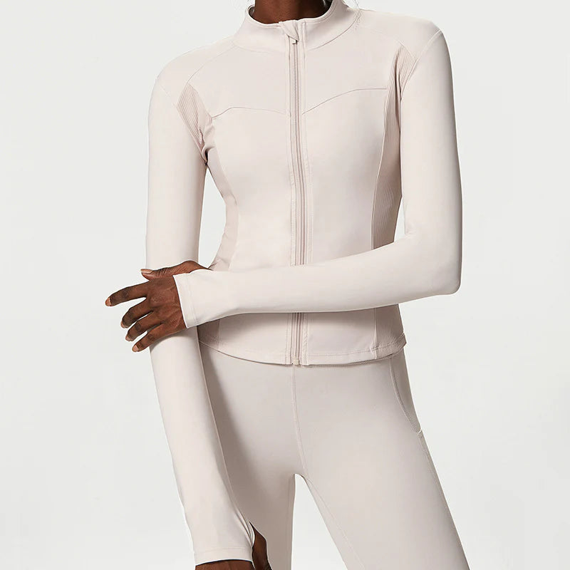 Nude Zipper Yoga Jacket