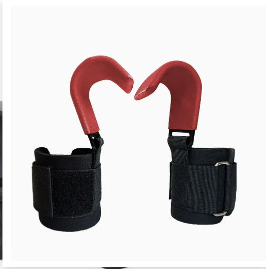 Weight Lifting Hooks with Wrist Wraps