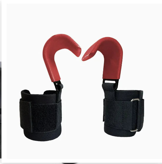 Weight Lifting Hooks with Wrist Wraps