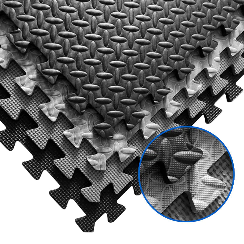 EVA Foam Interlocking Gym Floor Mat with Leaf Pattern