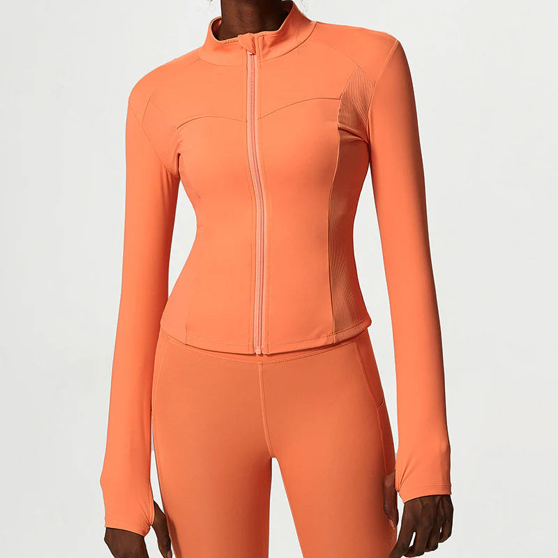 Nude Zipper Yoga Jacket