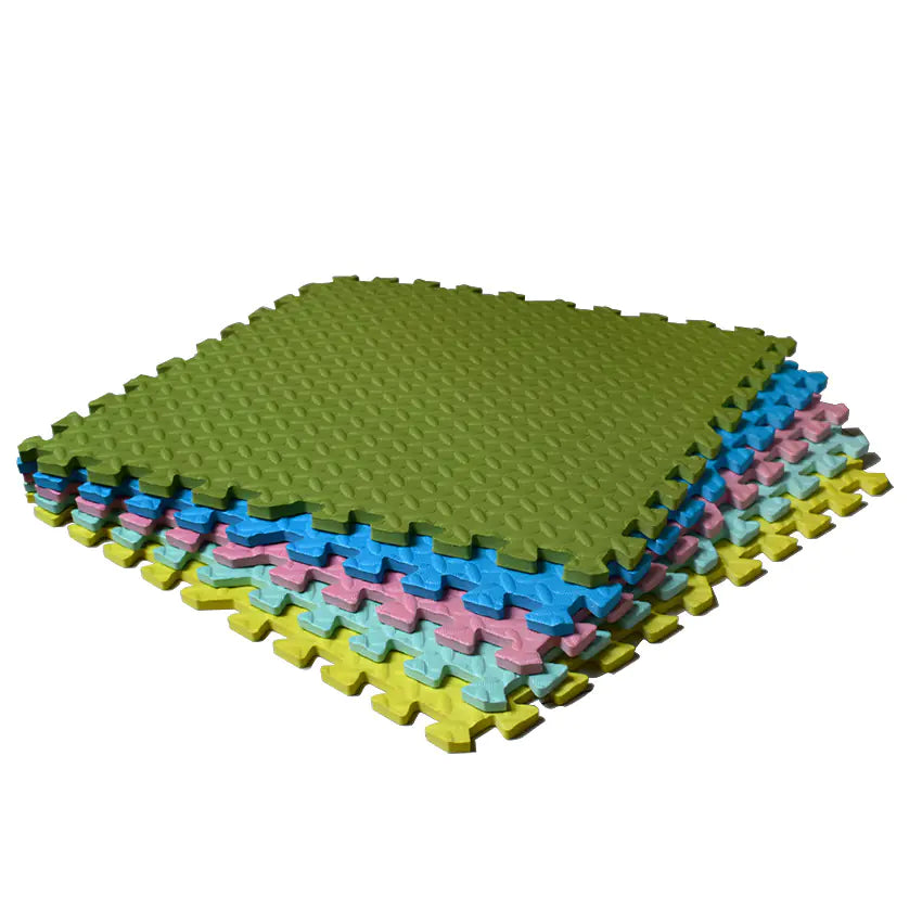EVA Foam Interlocking Gym Floor Mat with Leaf Pattern